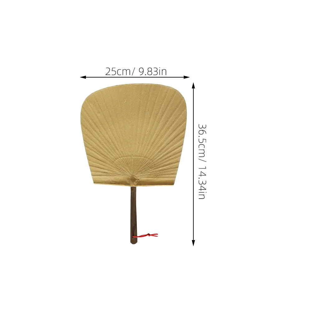 1Pcs Japanese Fan Premium Bamboo Frame Paper Surface DIY Decorative Fan for Family Activity Retro Home