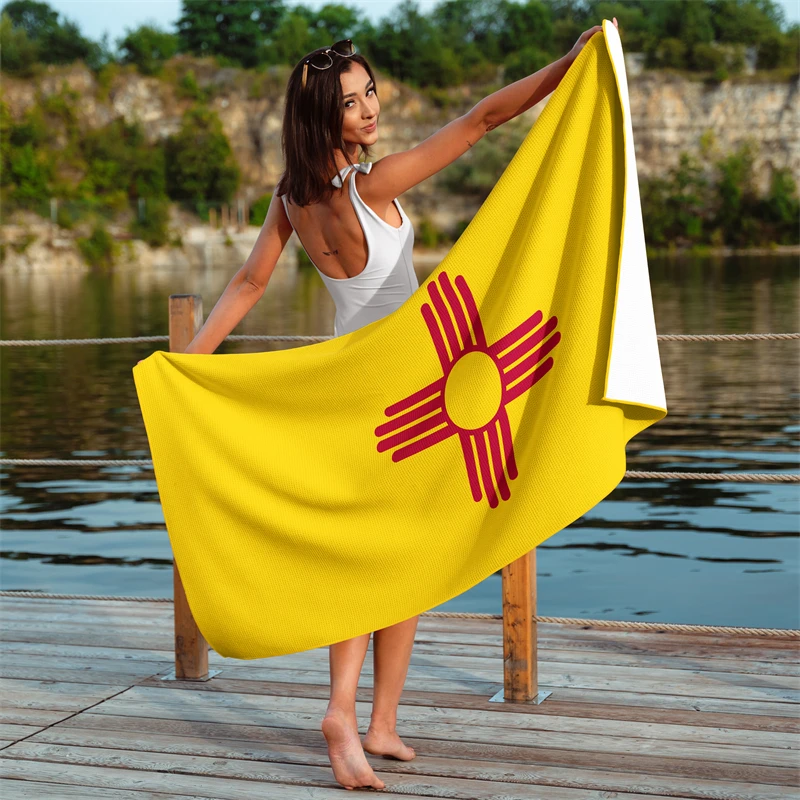 Gaslight Gatekeep Girlboss New Mexico Waffle Beach Towel 150cm x 75cm