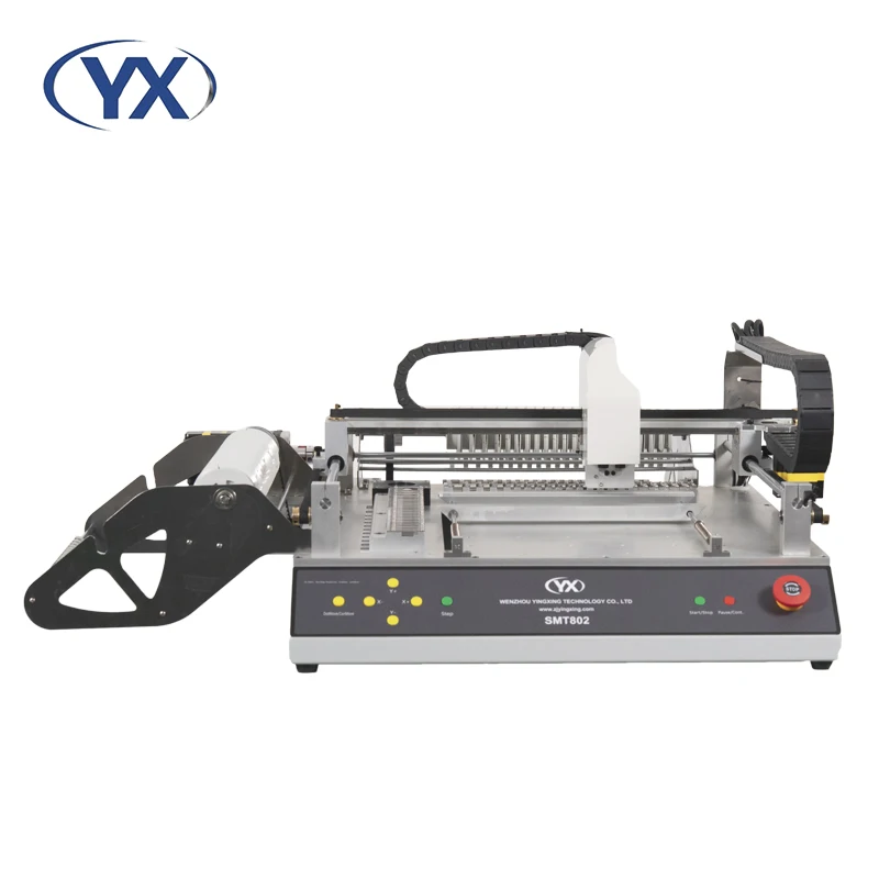 SMT802B Equipo SMT de escritorio pequeño automático Maquinaria de producción electrónica Máquina de recogida y colocación LED Línea de producción de PCB