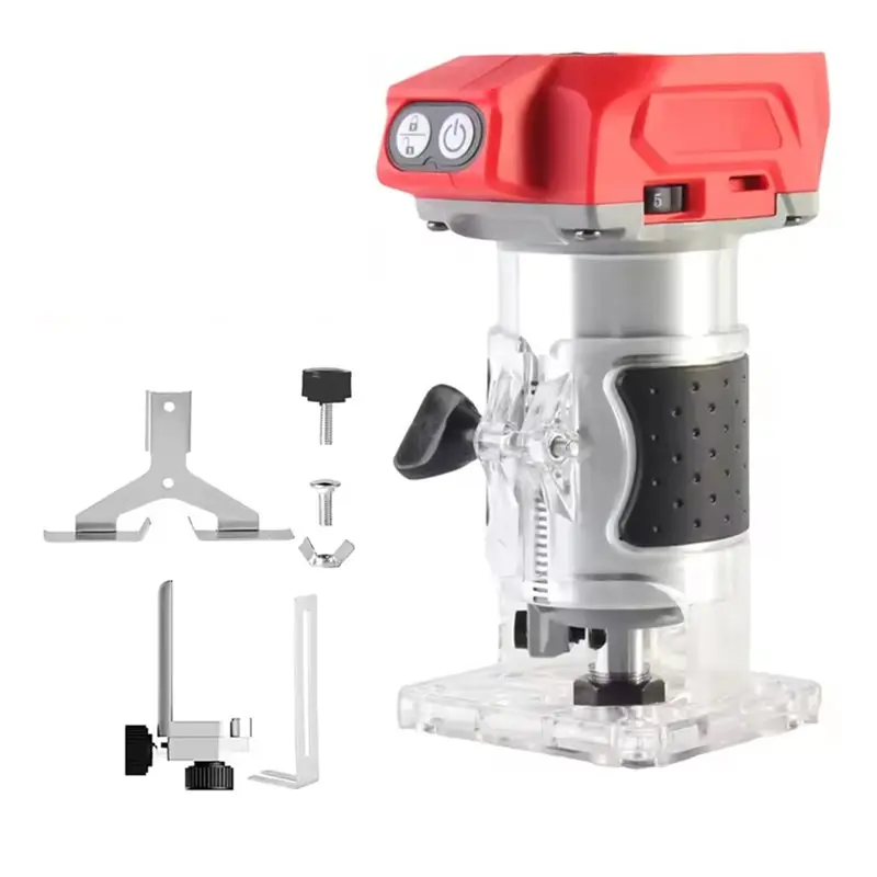 [A93Z!】 Handheld Plunge Router Set With 5 Variable Speeds For 18V Li- Battery For Wood Slotting DIY