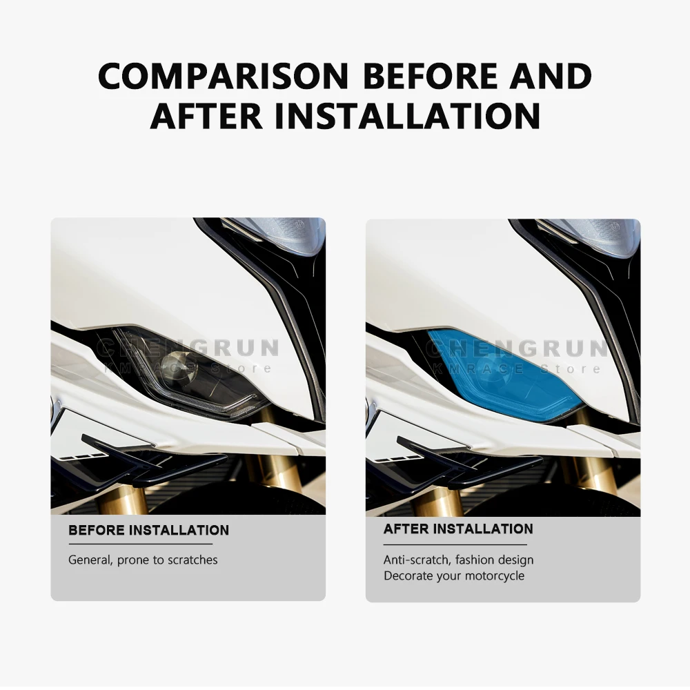 المصباح ملصق دراجة نارية ملصقات لسيارات BMW S1000RR 2023 S 1000 S1000 RR اكسسوارات 2022 2021 2020 2019 كشافات الشارات