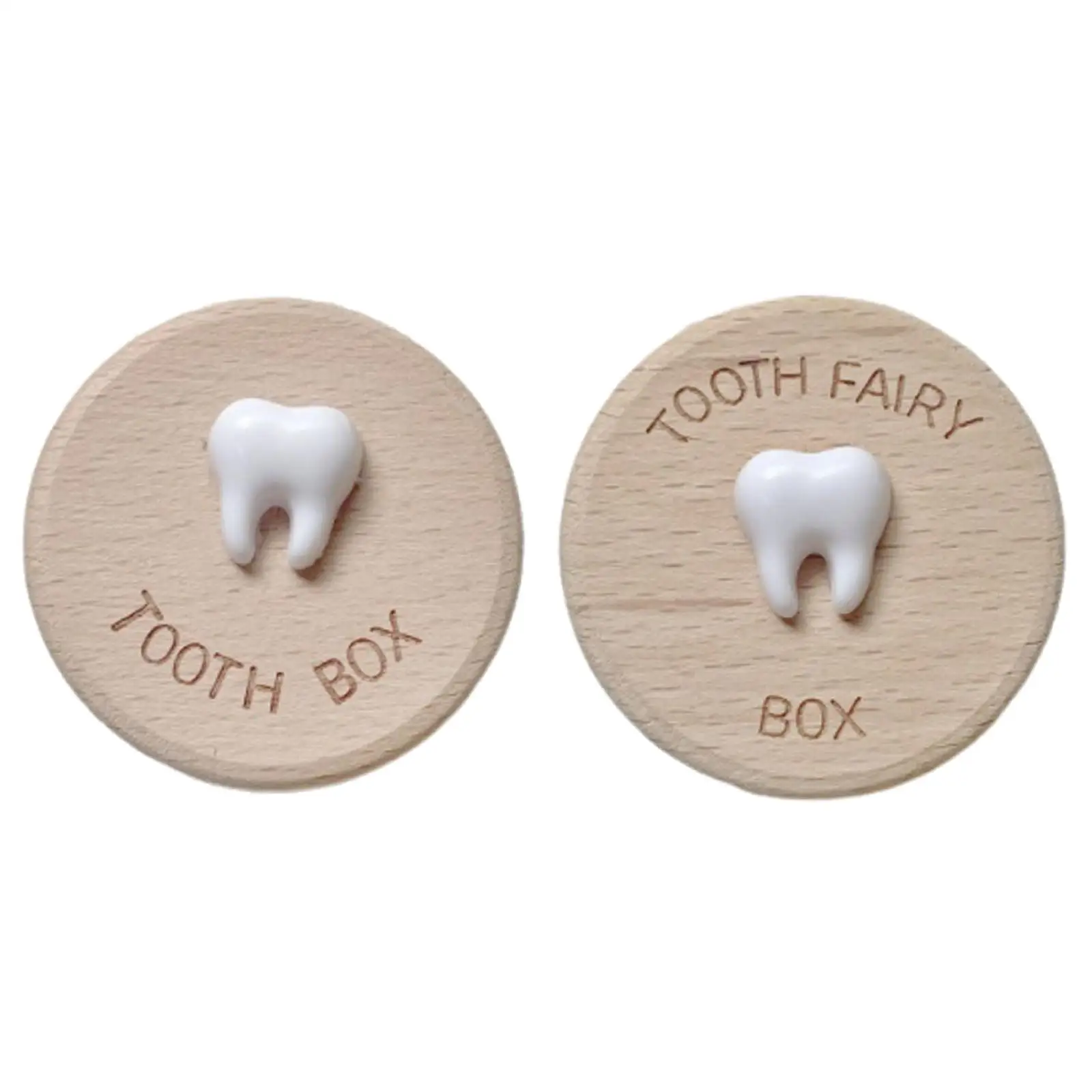 Suporte de dente portátil caixa de coleção multiuso caixa de lembrança de dente de bebê caixa de madeira para presente de aniversário chá de bebê crianças