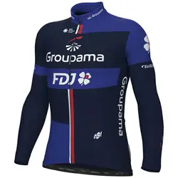 2024 FDJ Team Men Cycling Jersey Long Sleeves Pro Cycling Clothing MTB Maillot Ropa Ciclismo Autumn Bike Sports Uniform