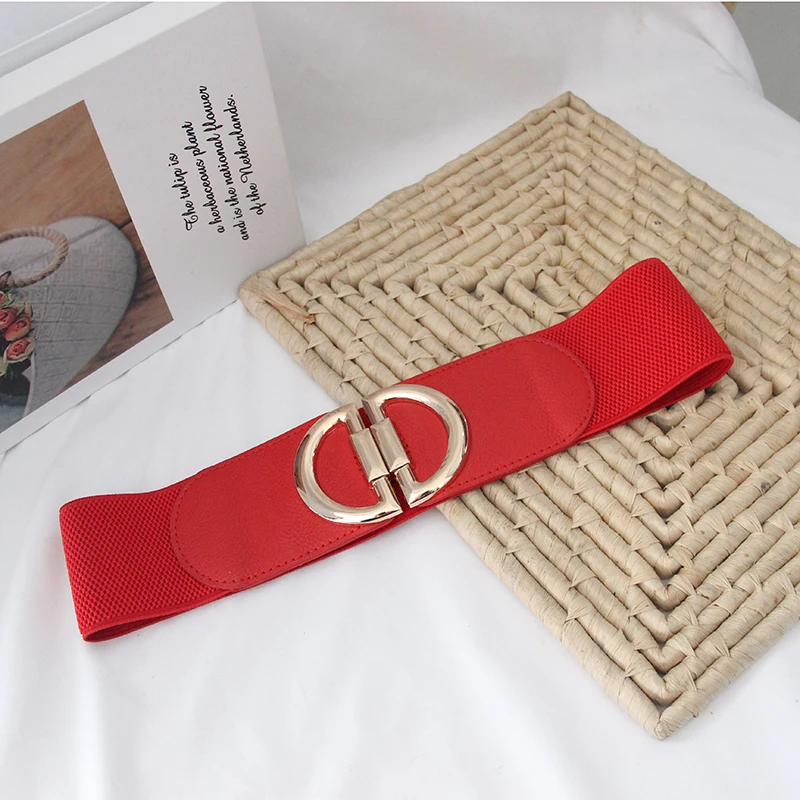 أزياء واسعة Cummerbunds للنساء الجمال الأحمر البني مطاطا Waistas حفل زفاف بار تزيين أحزمة الفتيات