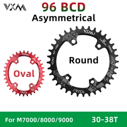 VXM-Anel de Corrente 96BCD Redondo e Oval, Placa da coroa do Mountain Bike, Bicicleta MTB, 32T, 34T, 36T, 38T, M7000, M8000, M4100, M5100