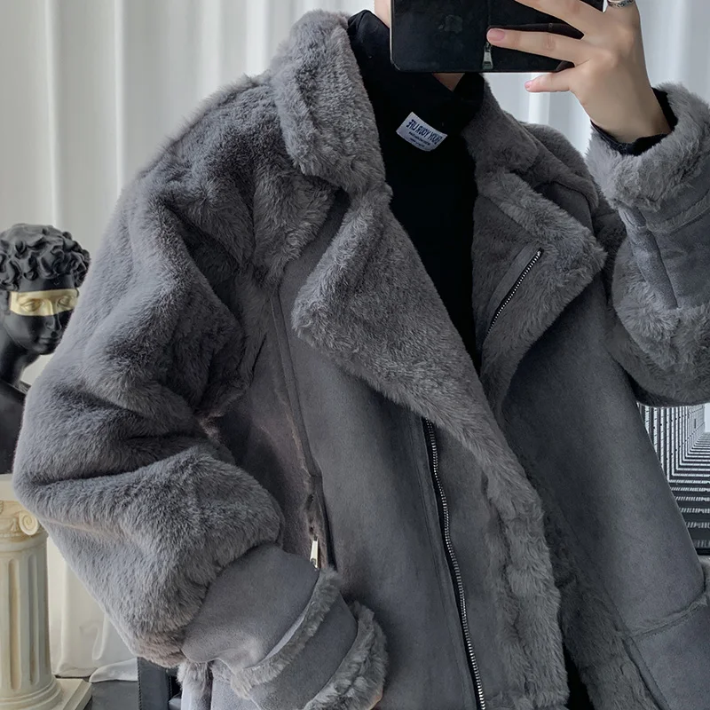 2023 Brand Clothing Men Thickening Keep Warm In Winter Deer Skin Down Casual Jacket/Male Slim Fit High Quality Loose Casual Coat