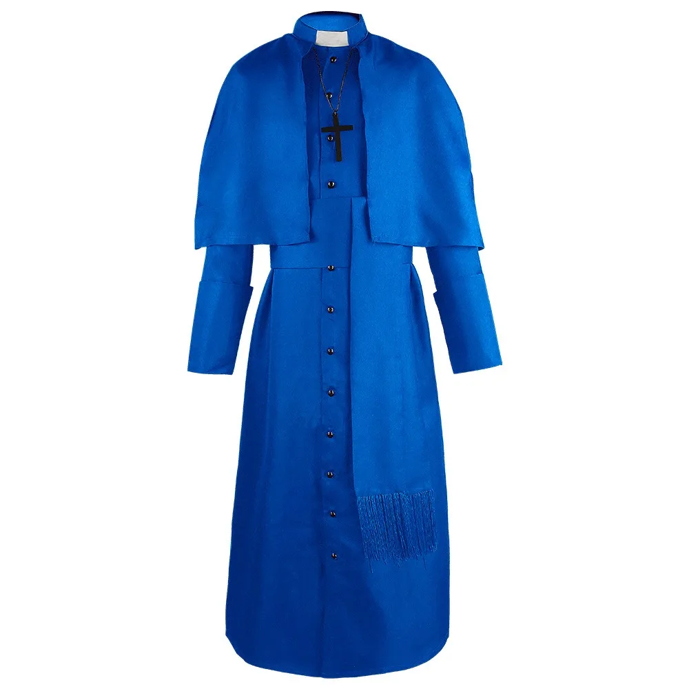 Medieval Solid Color Godfather Priest Cosplay Costume Halloween Priest Cosplay Cosplay Costume
