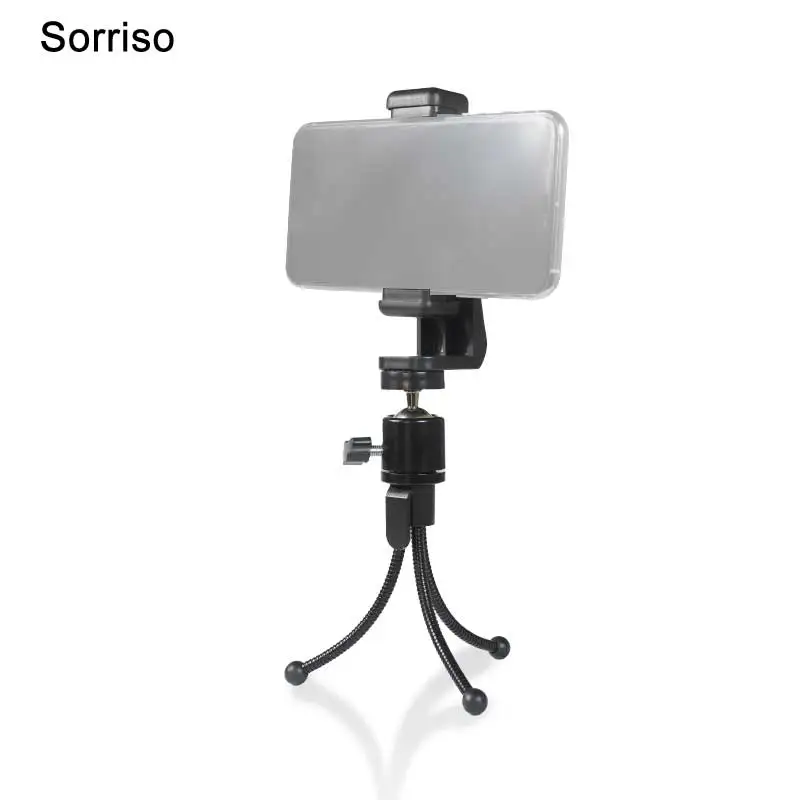 SLR 카메라용 미니 볼 헤드, Dslr 삼각대, 휴대폰 LED 라이브 라이트 플래시 브래킷, 스탠드 홀더, 어댑터 마운트 크래들, 1/4 인치