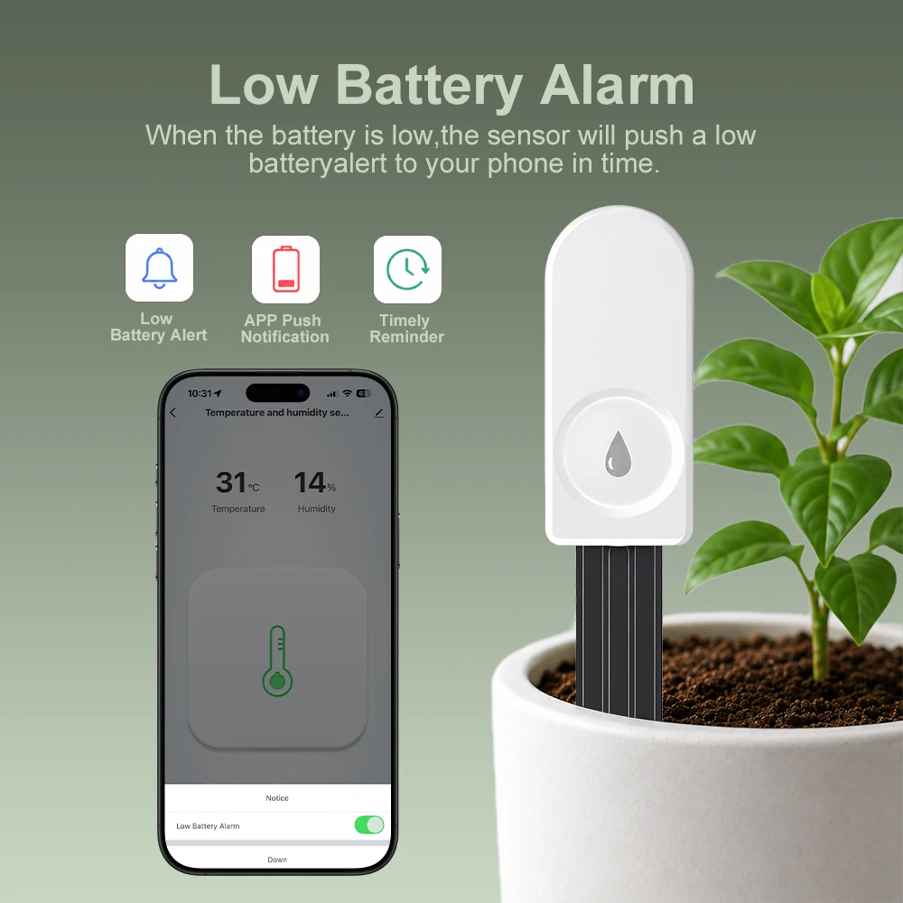 ZigBee Bodenfeuchtigkeitsmessgerät für Landwirtschaft, Rasen, Pflanzen & Blumen Praktischer Garten-Hygrometersensor – Detail 8
