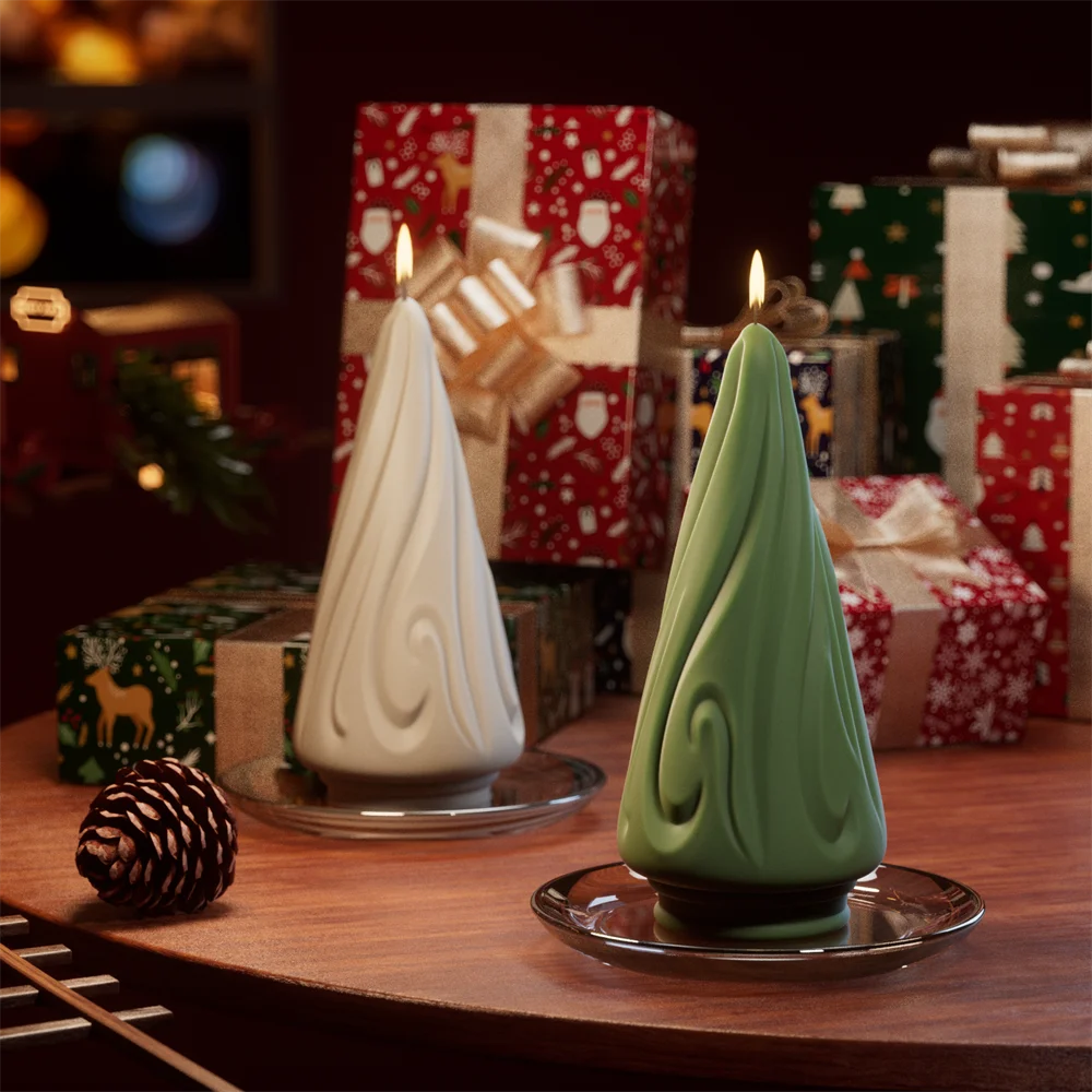 

Christmas Molds for Candles Flowing Christmas Tree Sliicone Candle Mould Handmade Christmas Gift Tools