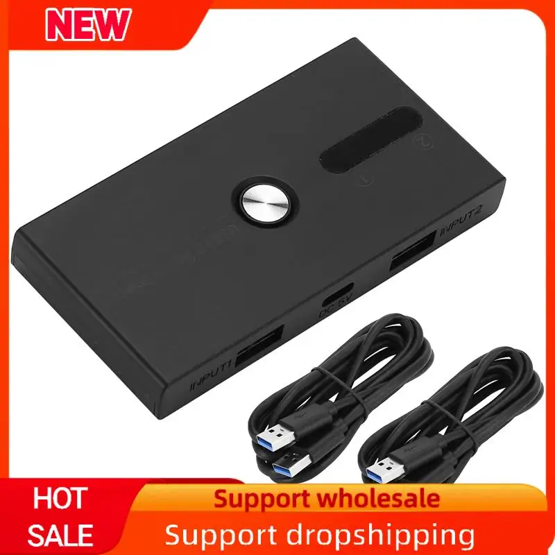 Dosk KVM USB 3.0 Superb 2 Wejścia 4 Wyjścia, Stacja Dokująca do Udostępniania Drukarki, Adapter Monitora, Konwerter KVM
