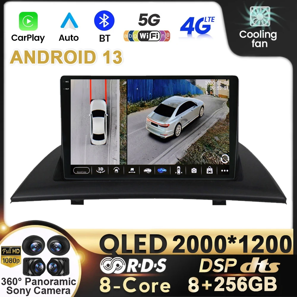 

Android 13 For BMW X3 E83 2004 2005 2007-2012 Navigation GPS Auto CarPlay 2din Radio DVD Car Multimedia Video Player QLED DSP BT