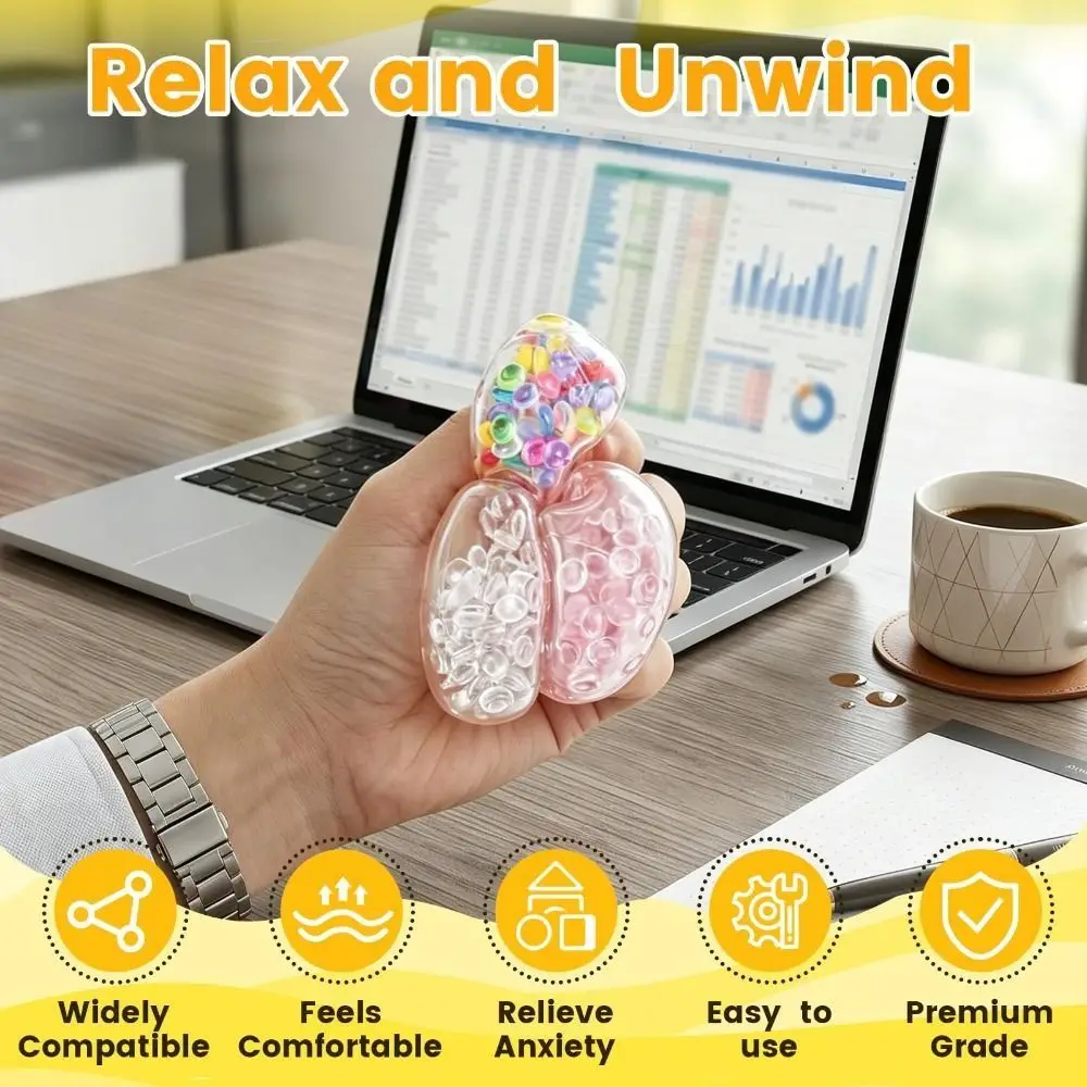 1 Set Creative Tear Resistant DIY Craft Supplies TPR Handmade Craft Empty Ball Skin Refillable Clear Ball Shell Stress Relief
