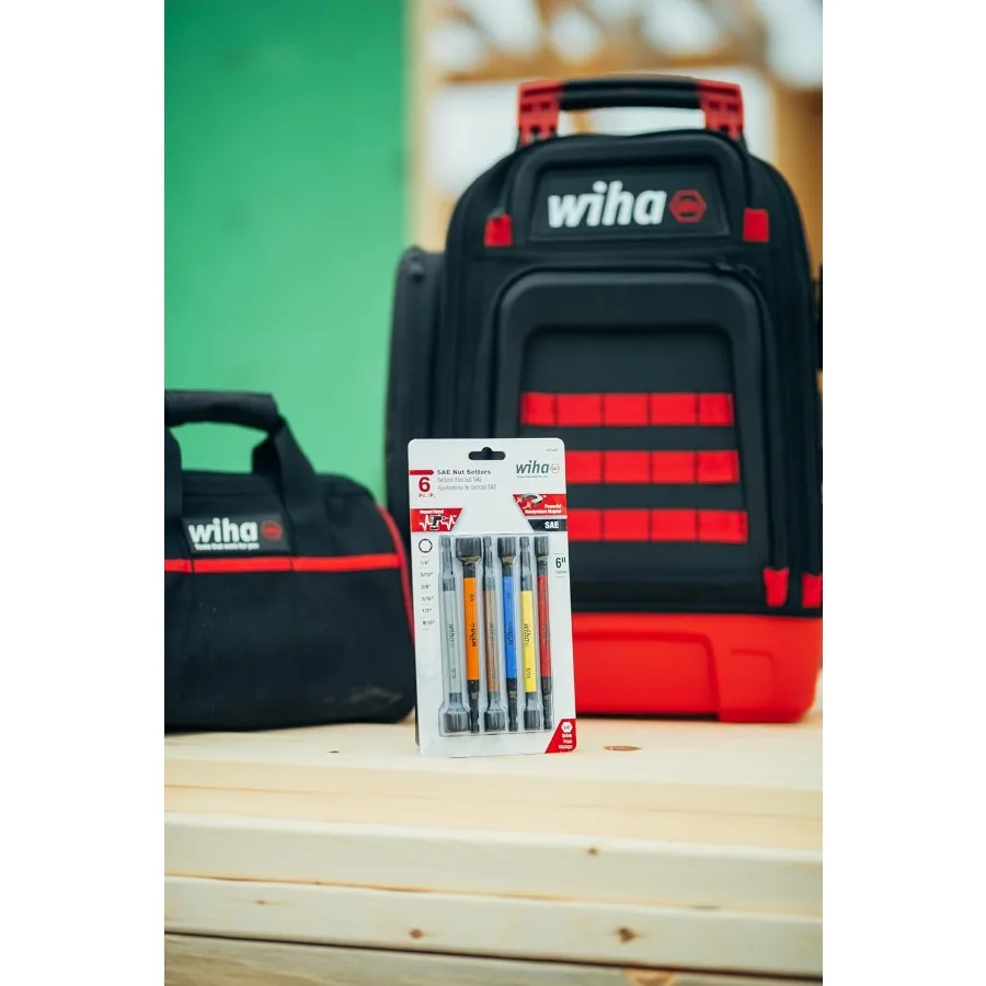 70486 Tuercas magnéticas codificadas en color SAE 6 piezas. Set para trabajos de reparación y mantenimiento de automóviles Diseño de precisión de alta resistencia wi