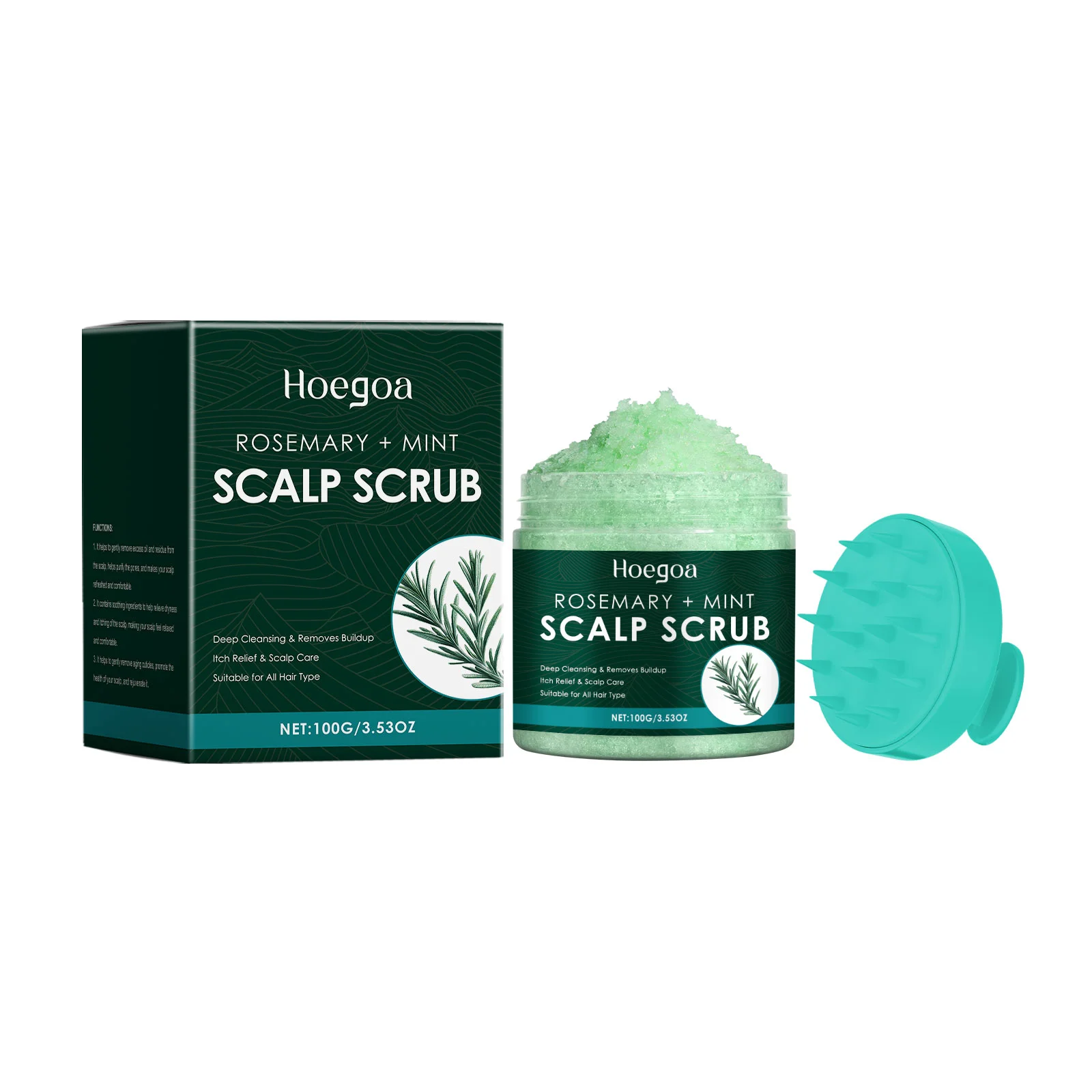 로즈마리 두피 스크럽 마사지 빗 포함 각질 제거 딥 클 - Scalp Scrub Exfoliant 리뷰 및 가격