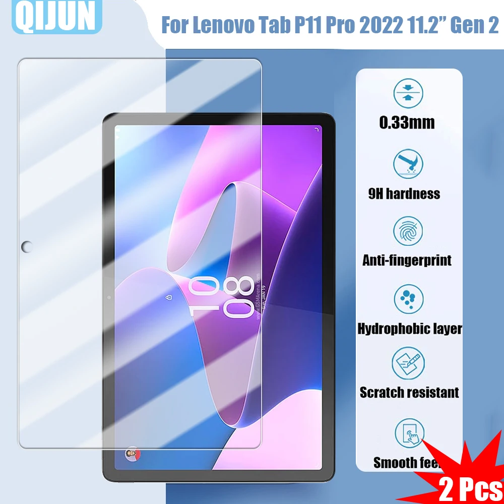 

Tablet Tempered glass film For Lenovo Tab P11 Pro 11.2" 2022 Grn 2 Explosion proof and Scratch Proof resistant waterpro 2 Pcs