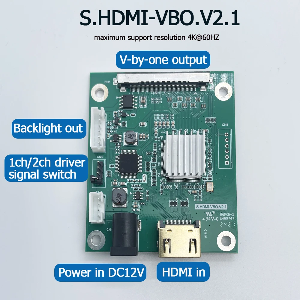 HDMI2.0 to V-by-One adapter board  hdmi/4k60hz to VBO/Vbyone support 4K60HZ