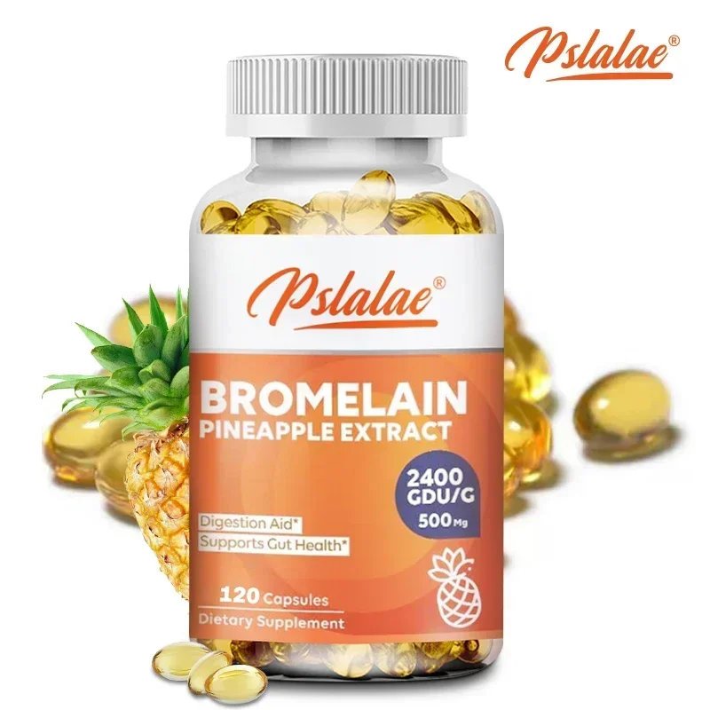 Bromelain Pineapple Extract Supplement 2,400 GDU/g - 500 Mg Supports Digestion, Joint Health, and Nutrient Absorption