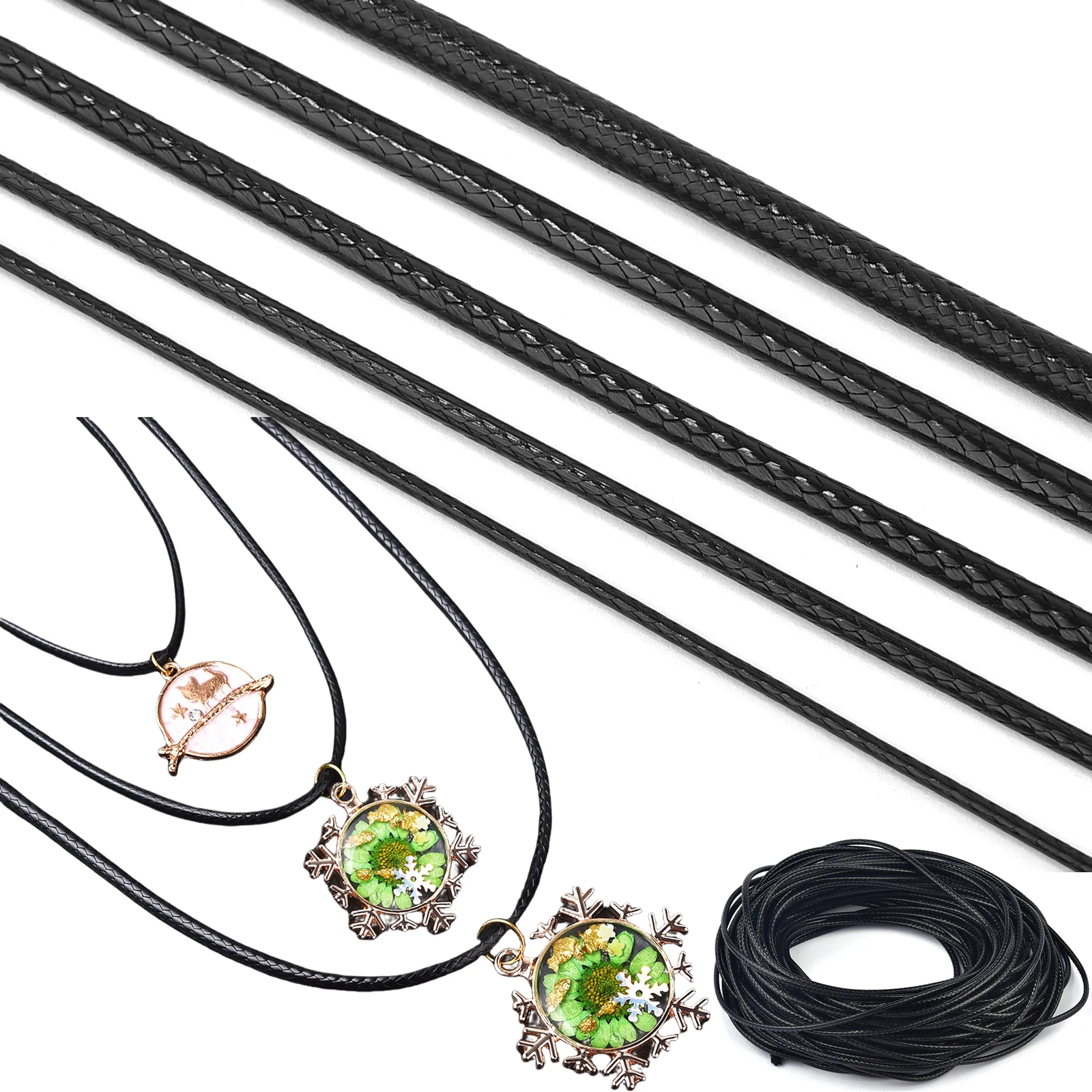 

5Meters/Lot 1-3mm Leather Round Thong Cord Leather Cord String Rope for DIY Necklace Bracelet DIY Jewelry Making Accessories
