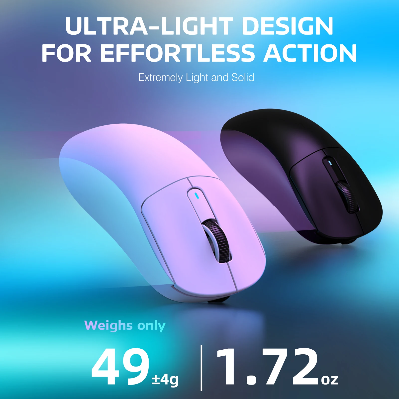 ATTACK SHARK X3 49g Ultralight Wireless Gaming Mouse | Tri-Mode, PAW3395 26K DPI Optical Sensor, Ergonomic, Programmable Buttons