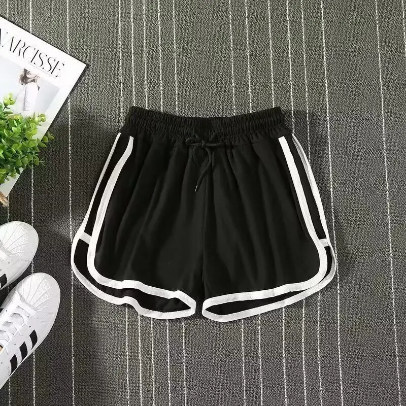 Sports high waisted shorts summer thin loose fit running casual hot pants quick drying three quarter pants