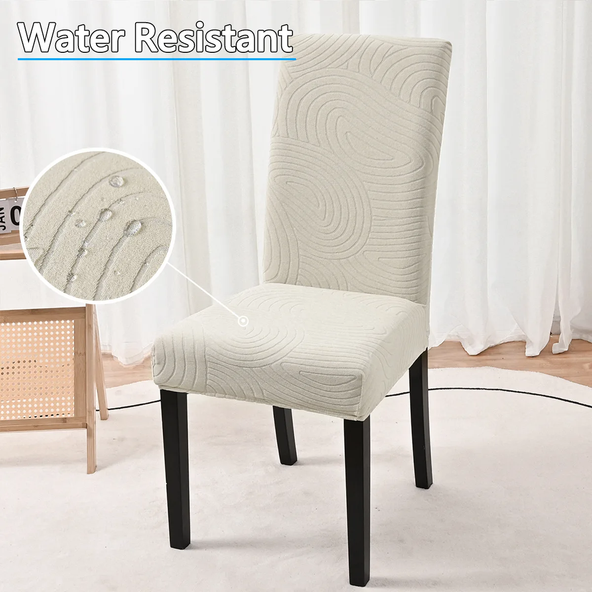 ديكور المنزل غطاء كرسي جاكار لغرفة الطعام مأدبة الزفاف بسط كرسي حامي كرسي الغلاف قابل للغسل سهلة الرعاية 2026 #2