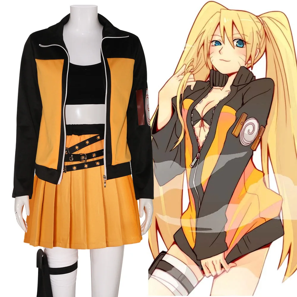 

Anime Uzumaki cosplay costume women's suit uniform Halloween carnival party beautiful dress Women's Uniforms Ninja sexy suit