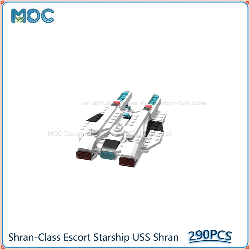 Shran-Class Escort Starship USS Shran MOC Building Blocks DIY Assemble Bricks Space Model Collection Display Toys Gifts 290PCS