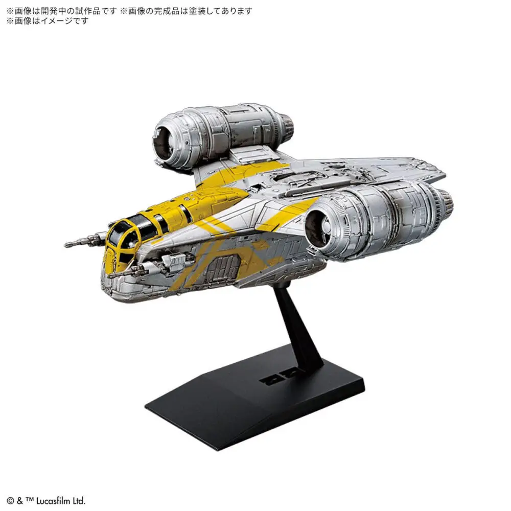 Officially Licensed Bandai Razor Crest Figure Anime Action Star Wars The Mandalorian and Grogu Crossroad Character Model