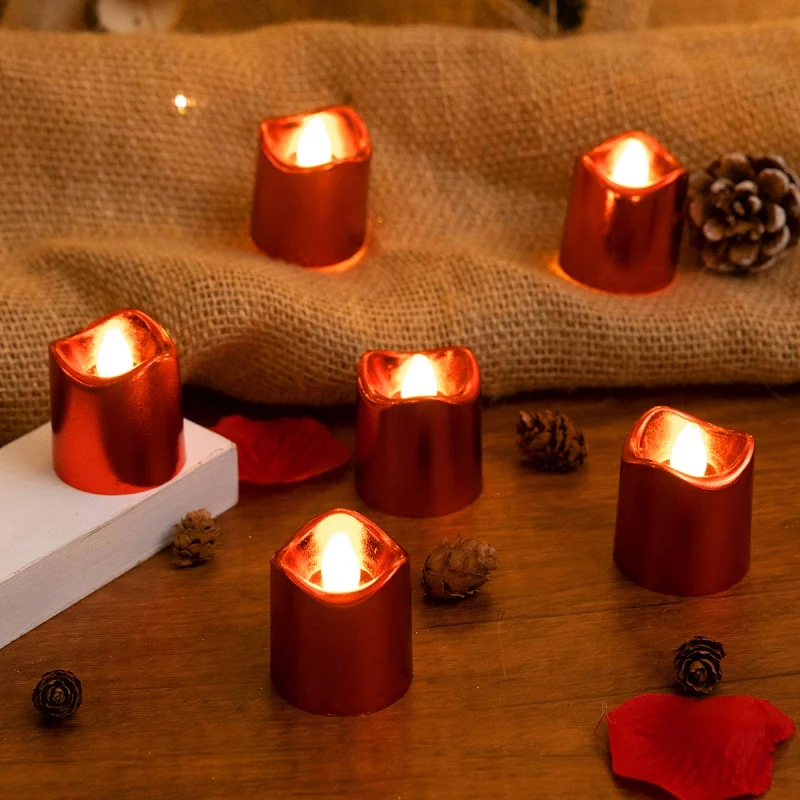 6pcs Flameless LED Candle Tea Lights Christmas Church Wedding Fake Electronic Candle Wedding Anniversary Decoration Home Decor image 3