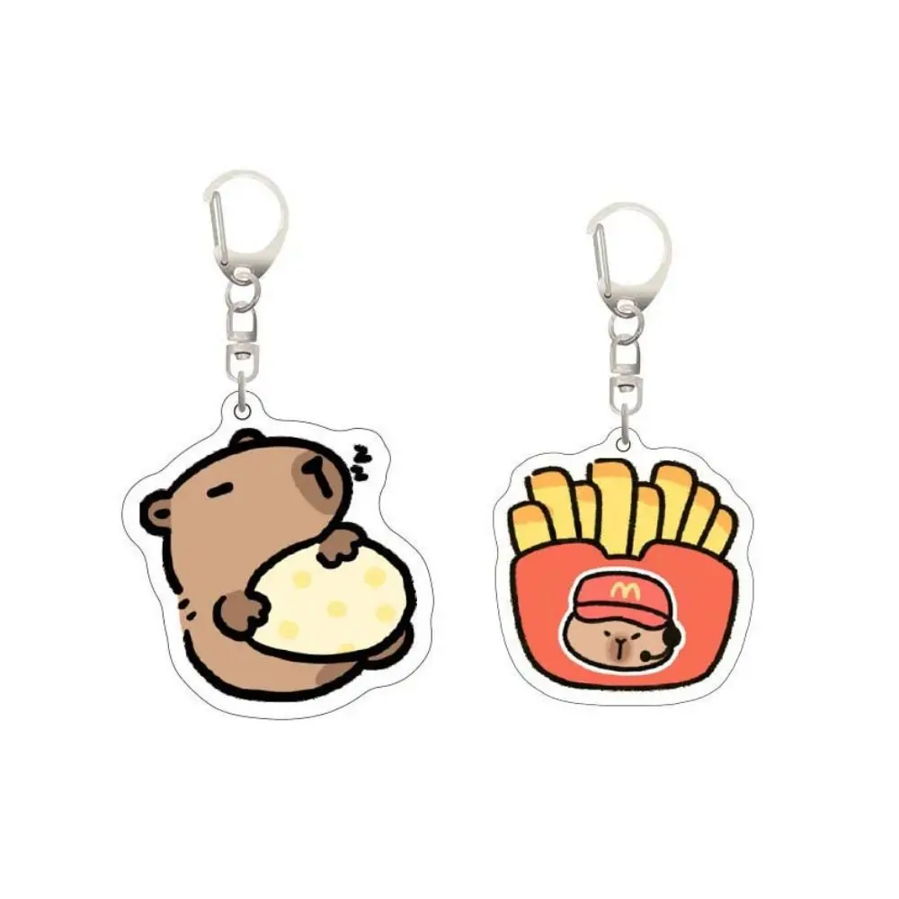 Creative Capybara Capybara Acrylic Keychain Creative Cute Capibara Bag Hanging Funny Puppy Kapibara Pendant Bag Hanging
