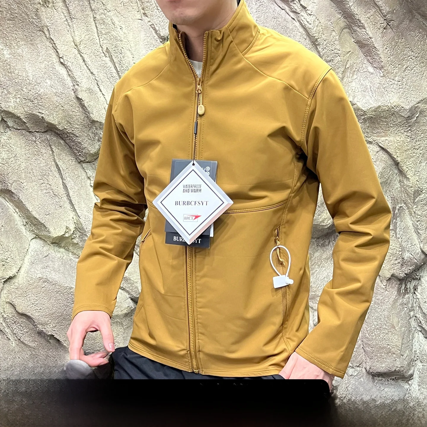 

Мужская куртка Busin Series 3D Tailored: водонепроницаемая, тонкая, из мягкого флиса, устойчивая к царапинам, износостойкая, для весны и осени, однотонная.