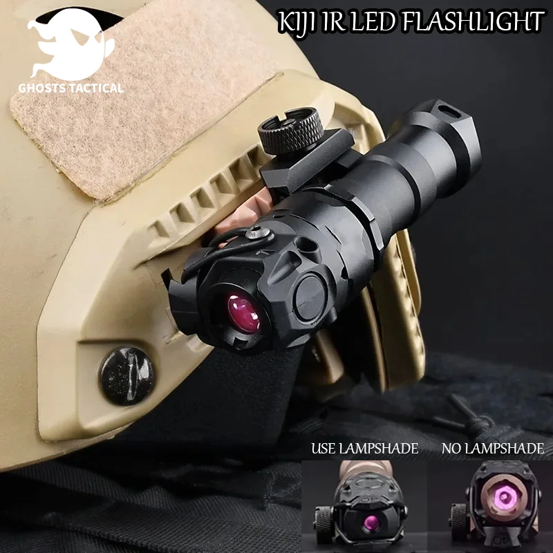 

Tactical KIJI K1 IR Illuminator LED Flashlight Hunting Weapon Scout Light Dual Function Pressure Switch Fit 20mm Picatinny Rail