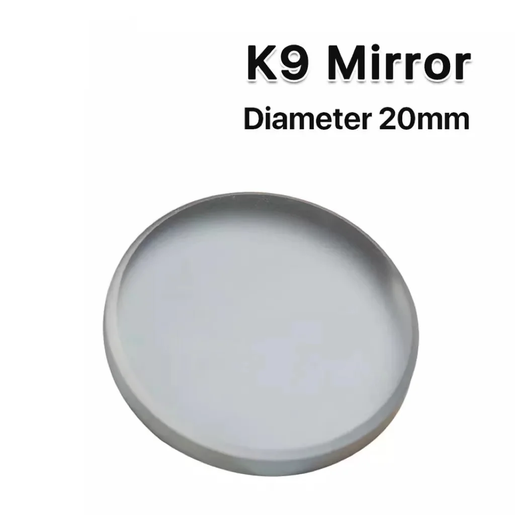 Miroir à réflexion laser CO2 K9, diamètre 20mm, matériau en verre avec revêtement doré pour graveur laser, Machine de découpe