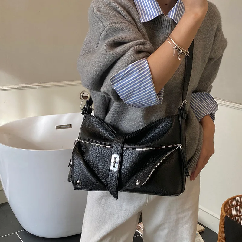 

2025 New Fashion Tote Bag for Women, Genuine Leather Large Capacity Multi-way Shoulder Crossbody Purse, Vintage Chic Work Bag