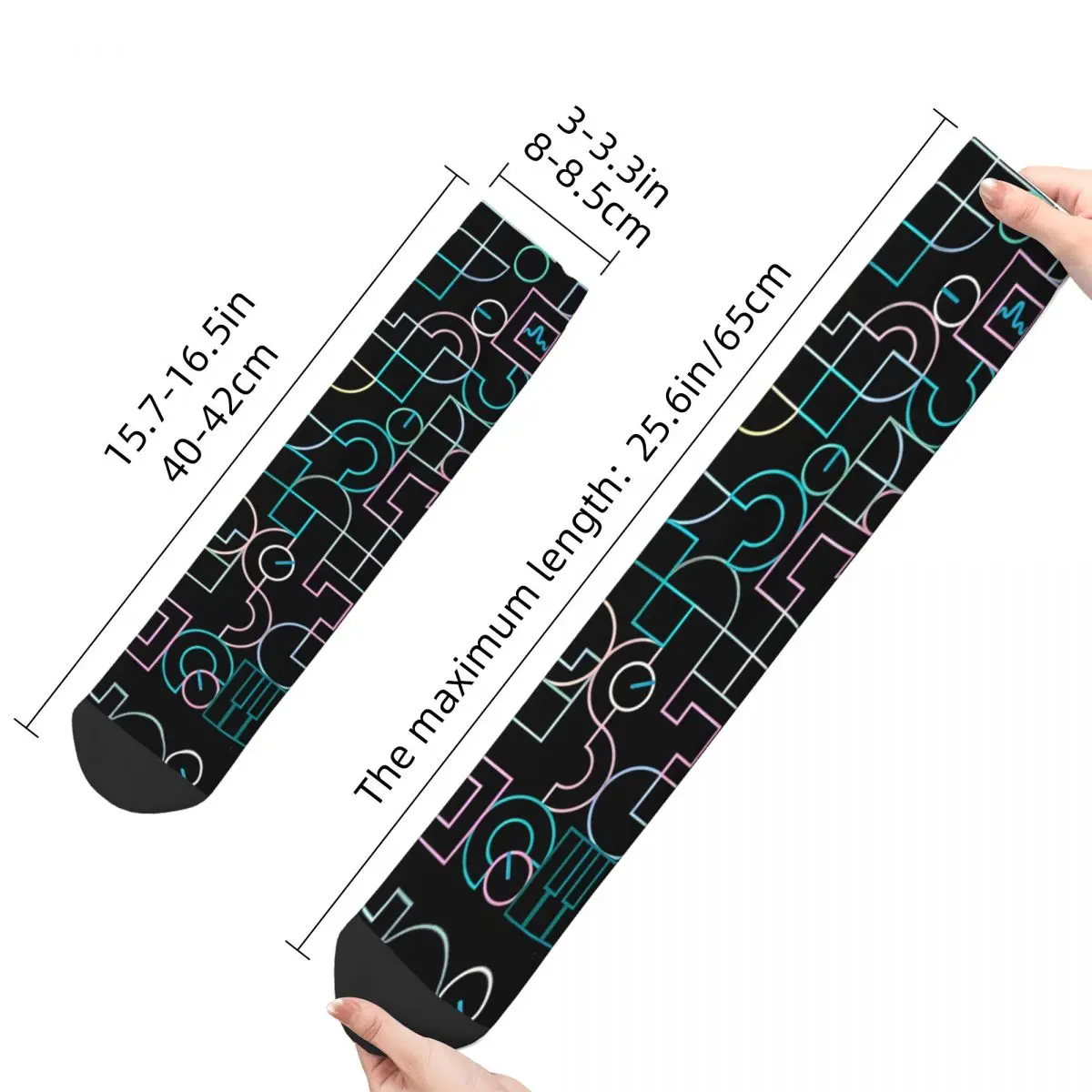 Retro Electronic Musician And Dj Men's Socks Modular Synthesizer Unisex Harajuku Pattern Printed Crazy Crew Sock Gift