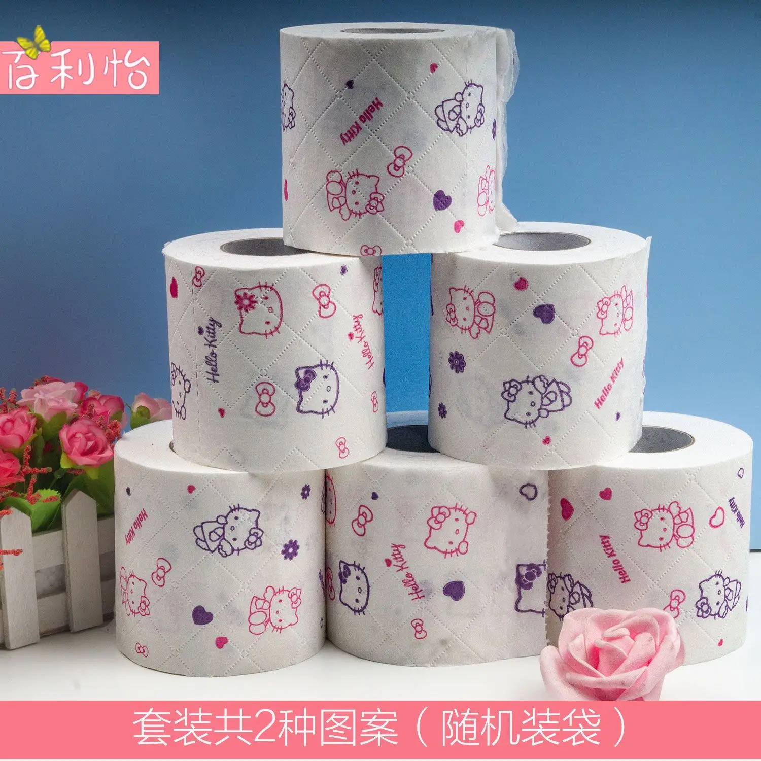Anime Kt Cat Kawaii Printed Roll Toilet Paper Cartoon Kitty Soft Super Thick Napkin Household Napkin Kitchen Bathroom Tissue