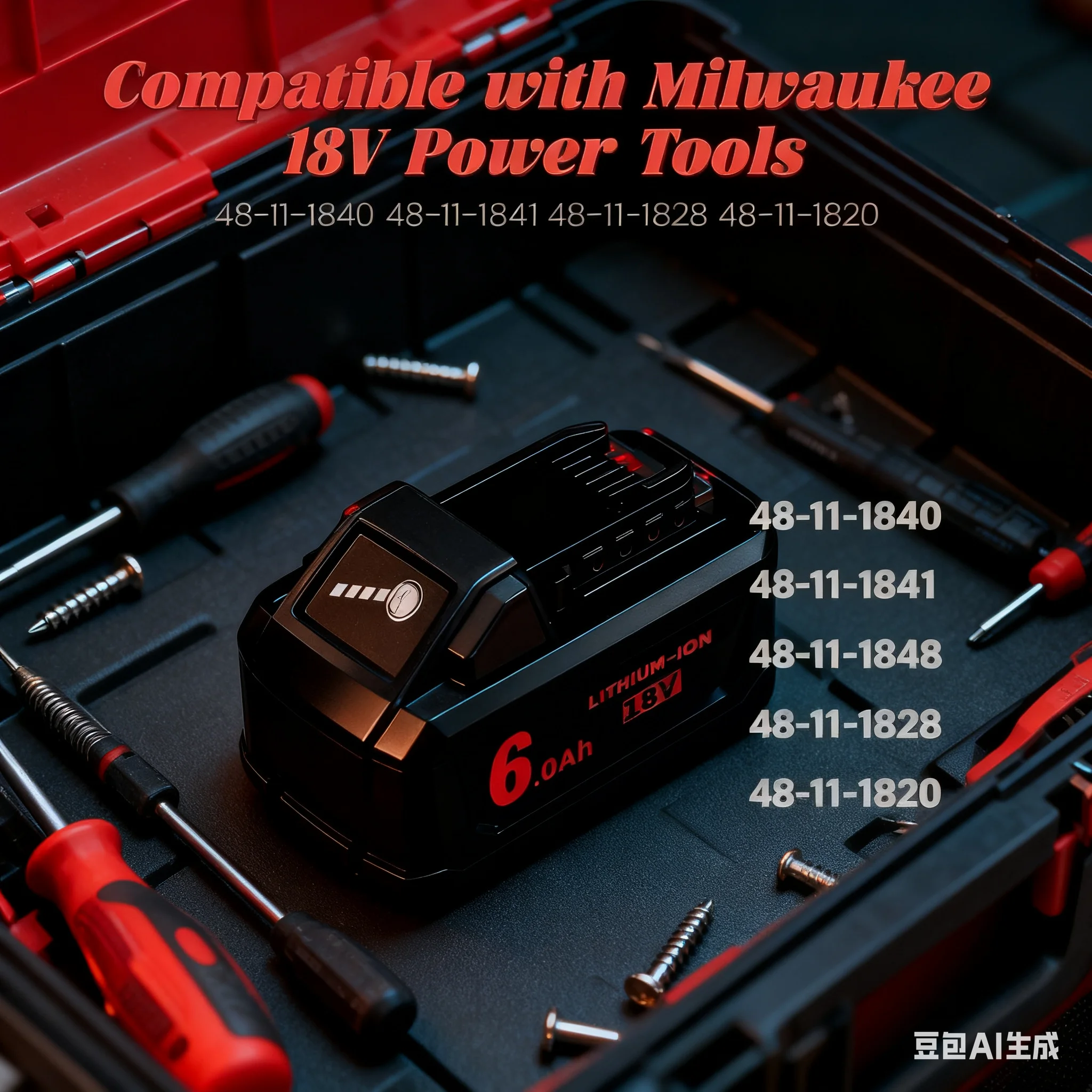 Pro Milwaukee M18 6000mAh 18V Li-ion dobíjecí baterie M18B5-XC pro Milwaukee 18V nářadí 6,0Ah Náhradní baterie 6A Nabíječka - náhled 5