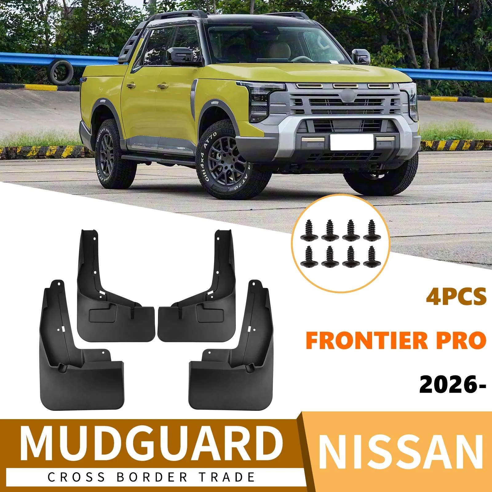 For Nissan Frontier Pro 2026 car tire fender skin modification fender flares mud flaps car accessories
