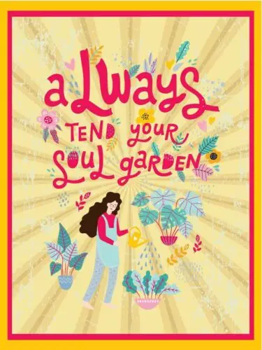 Metal plaque vintage retro style Always Tend Your Garden Classic tin door sign tin sign