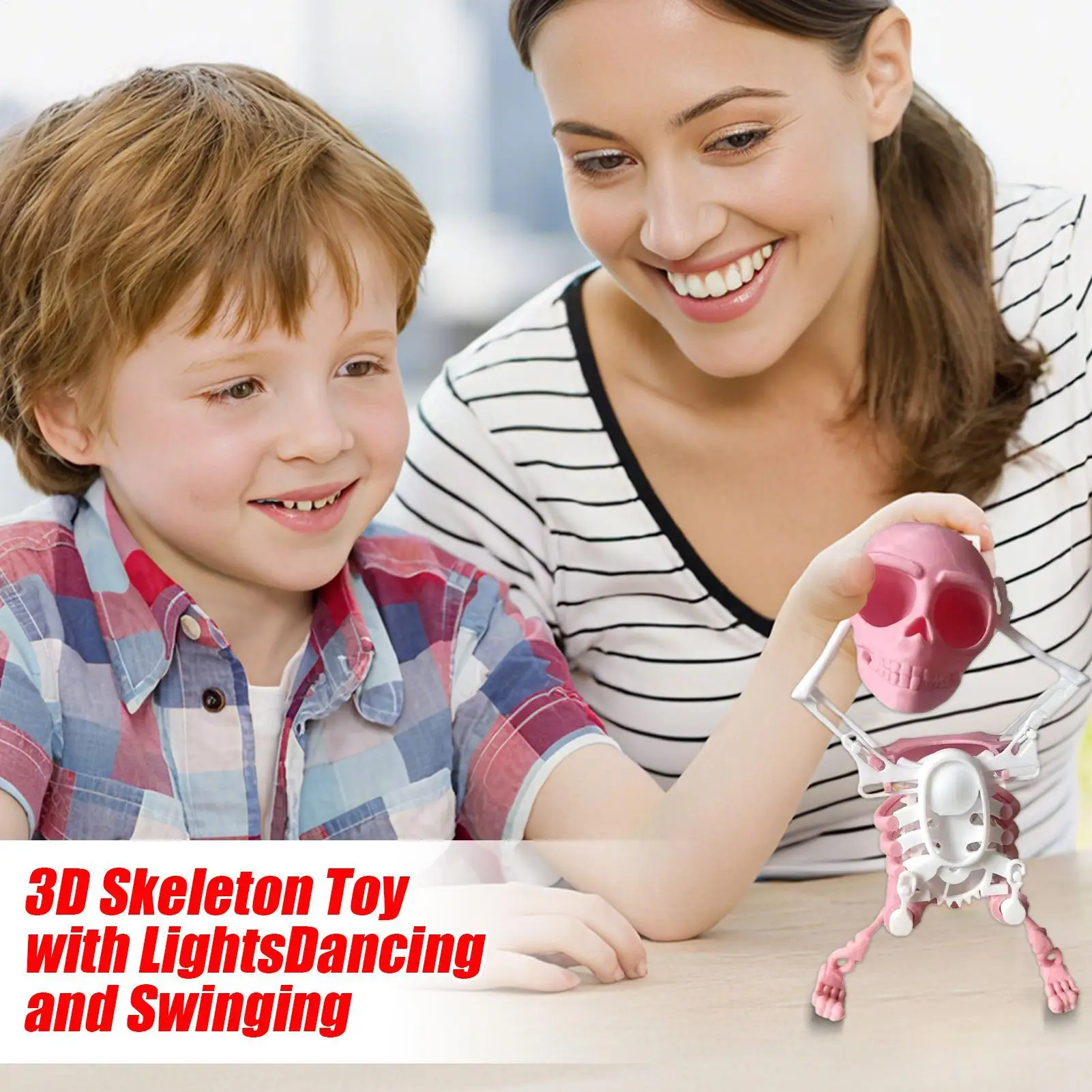 Halloween Dancing Skeleton Skeleton Swinging Clockwork Model Desktop Decoration Halloween Clockwork Skull Toy For Kid Room