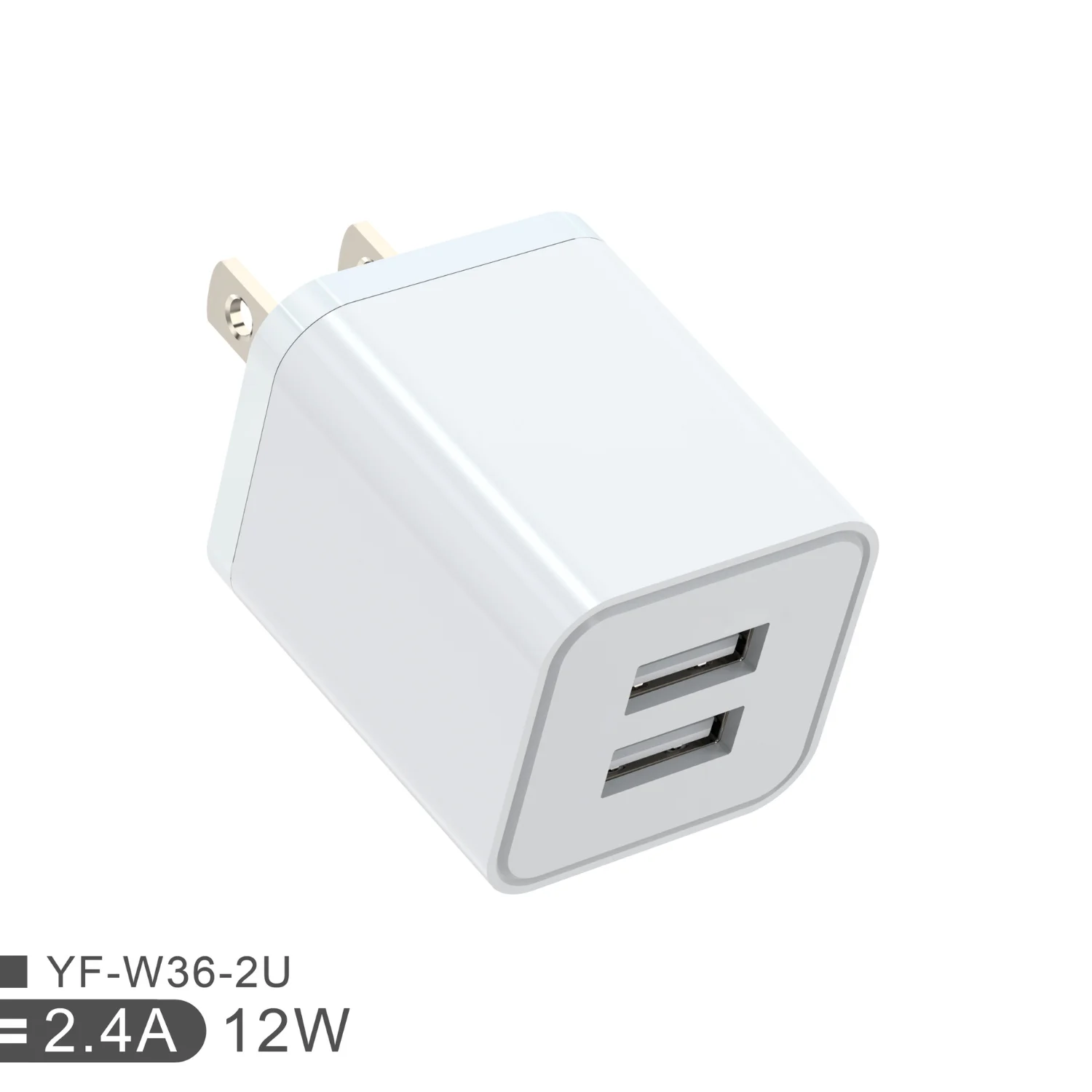 Mobile Phone Charger 5v2.1a Mini Dual Port Power Adapter US Standard Suitable for USB Charging Head