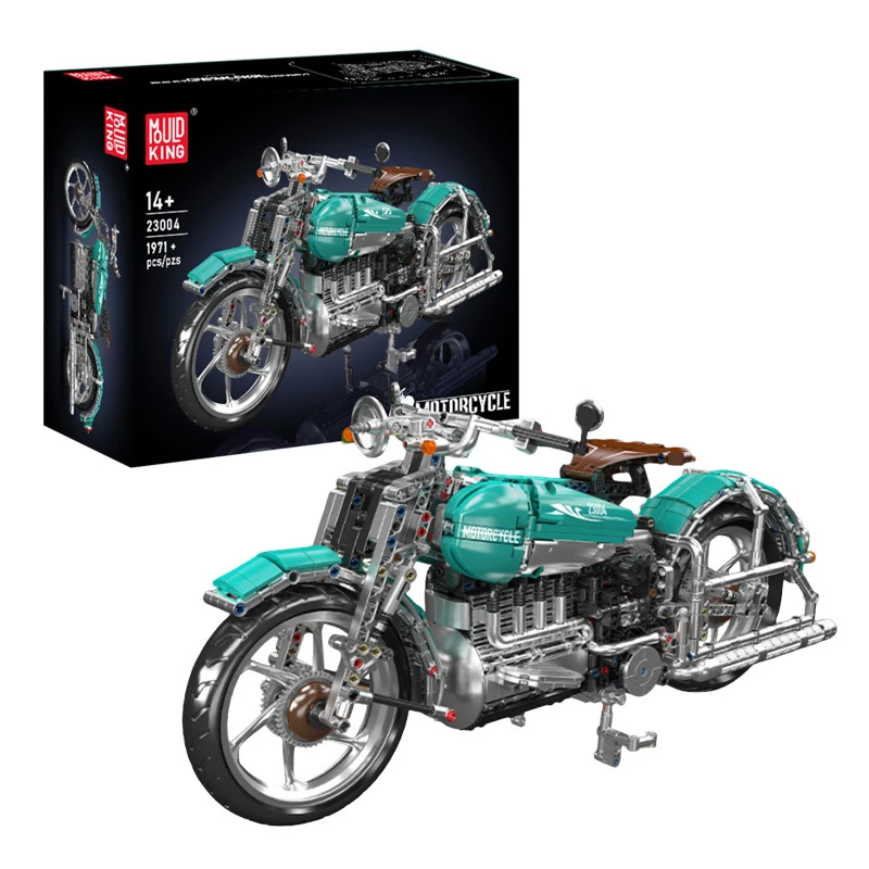 1971 Uds. Modelo de ladrillo de motocicleta de crucero americano colección de juguetes adornos de bloques de construcción de motocicleta regalos de vacaciones para niños adultos