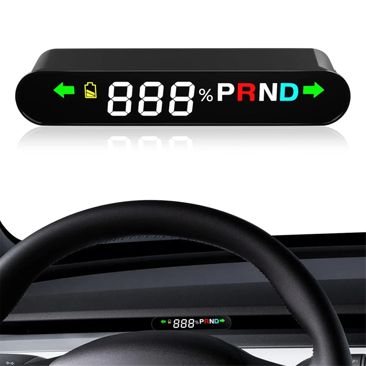 For Tesla Model 3 Model Y 2019-2022 RHD HUD Head Up Display, Dashboard Hidden HUD with Display Speed, Gear, Turn