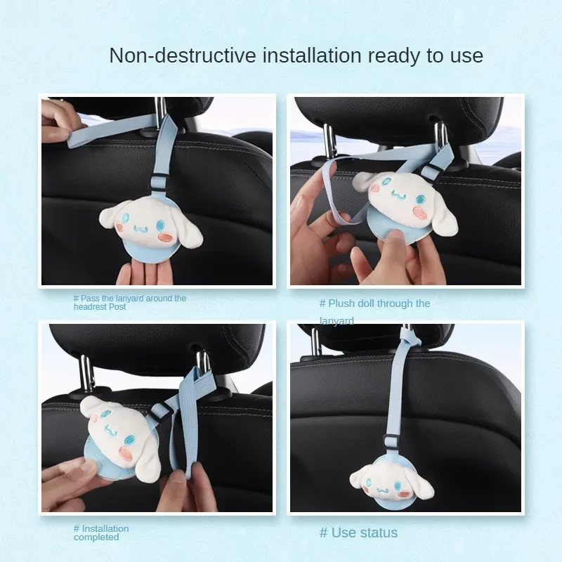 Bonito Universal Car Back Seat Hook, Sanrio Anime Figure, Minha Melody Cinnamoroll, gancho escondido, Interior Automotivo, Novo, Conveniente