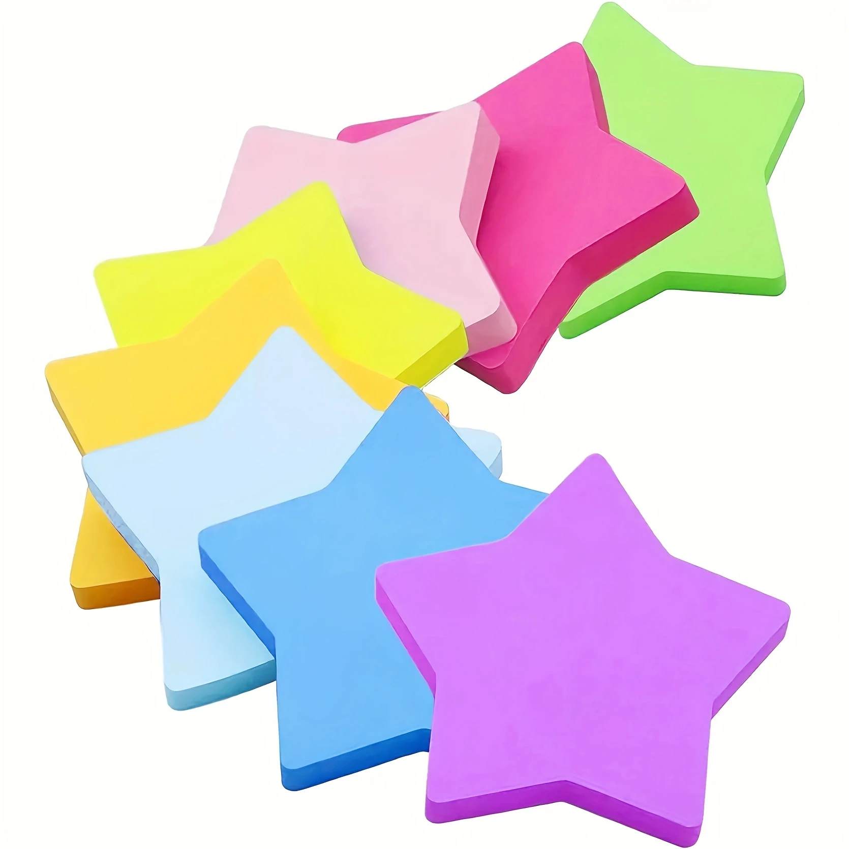 240 Blatt Haftnotizen in verschiedenen Formen (Herz, Stern, Blume), mehrfarbige selbstklebende Notizblöcke, niedliche dekorative Haftnotizen – Detail 5