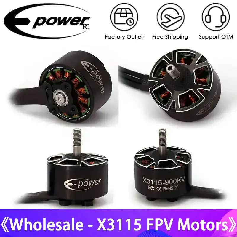 

4pcs/lot E-Power X3115 900KV 1050KV 1200KV 6S Brushless Motor for FPV 9~10inch Long Range Cinelifter RC Helicopters Drones Parts