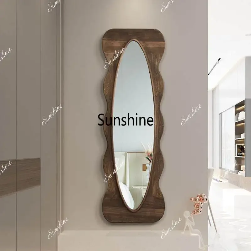 

French light luxury full-length mirror, household wall-mounted floor mirror, special-shaped decorative mirrorTJ