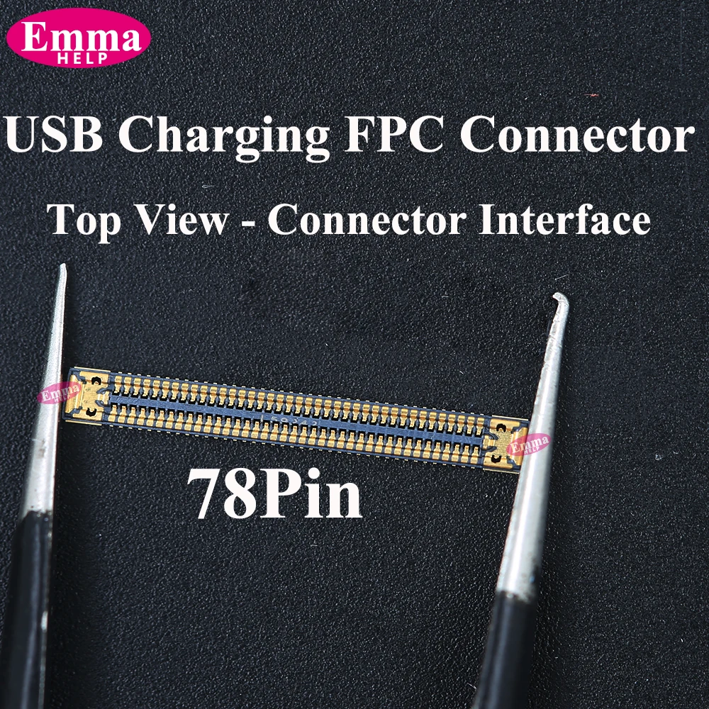 10pcs Charging Connector FPC For Samsung S25 S24 S23 S26 A15 A12 A72 A73 A05S A51 A71 A54  Motherboard FPC Connector 78Pin image 4