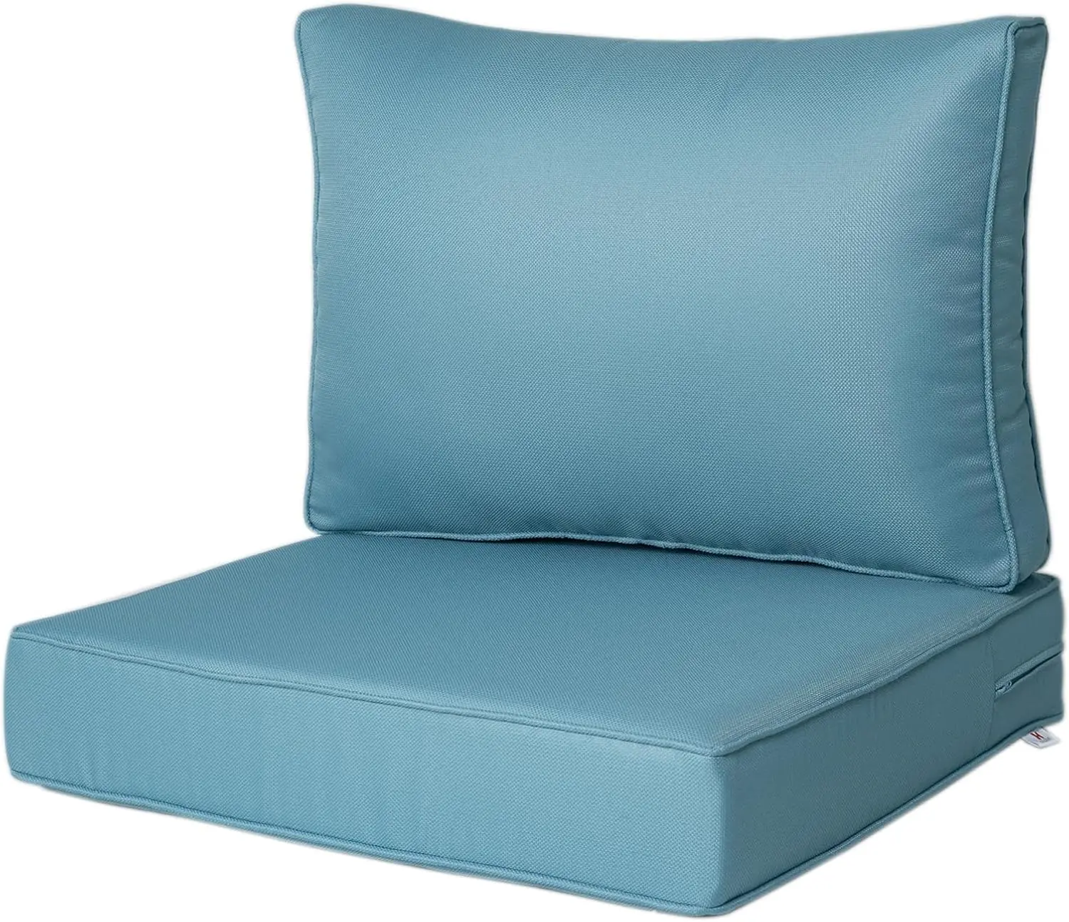 

Outdoor Seat/Back Deep Chair Cushion Set for Patio Furniture - Lounge Chair Cushions with Zipper - Water-Resistant Patio